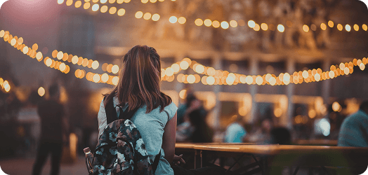 Party rental warehouse with event equipment organised in rows