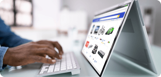 Building materials wholesale portal showing credit terms, approval status, and quick reorder functionality