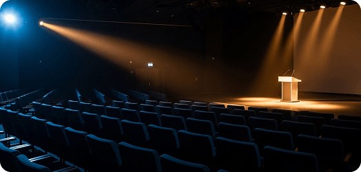 Arts centre seating chart showing assigned seating, ticket categories, and box office management