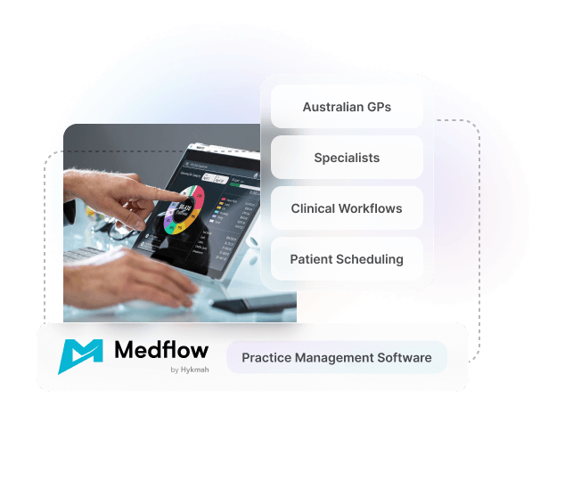Medflow healthcare dashboard with appointment schedule and Medicare claims