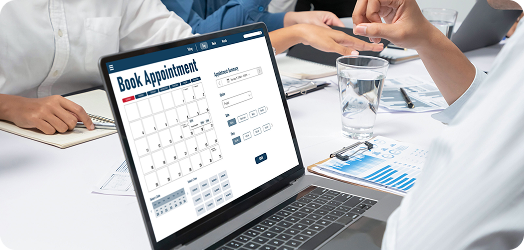 Allied health clinic with multi-practitioner schedule and online booking